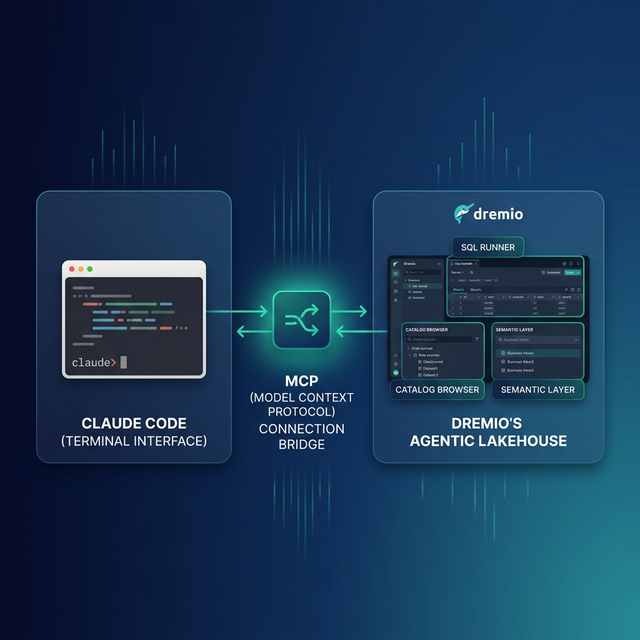 Claude Code connecting to Dremio Agentic Lakehouse via MCP