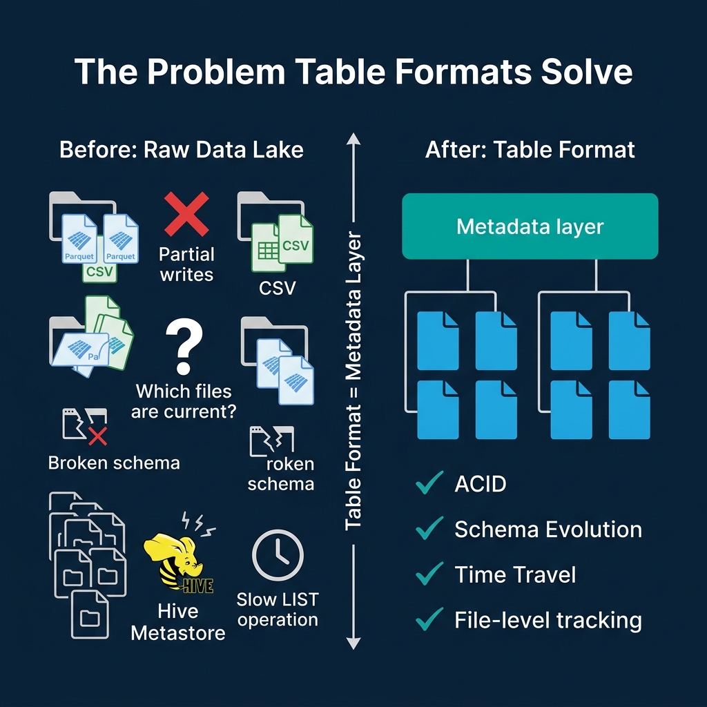 How table formats solved the chaos of raw data lakes with a structured metadata layer
