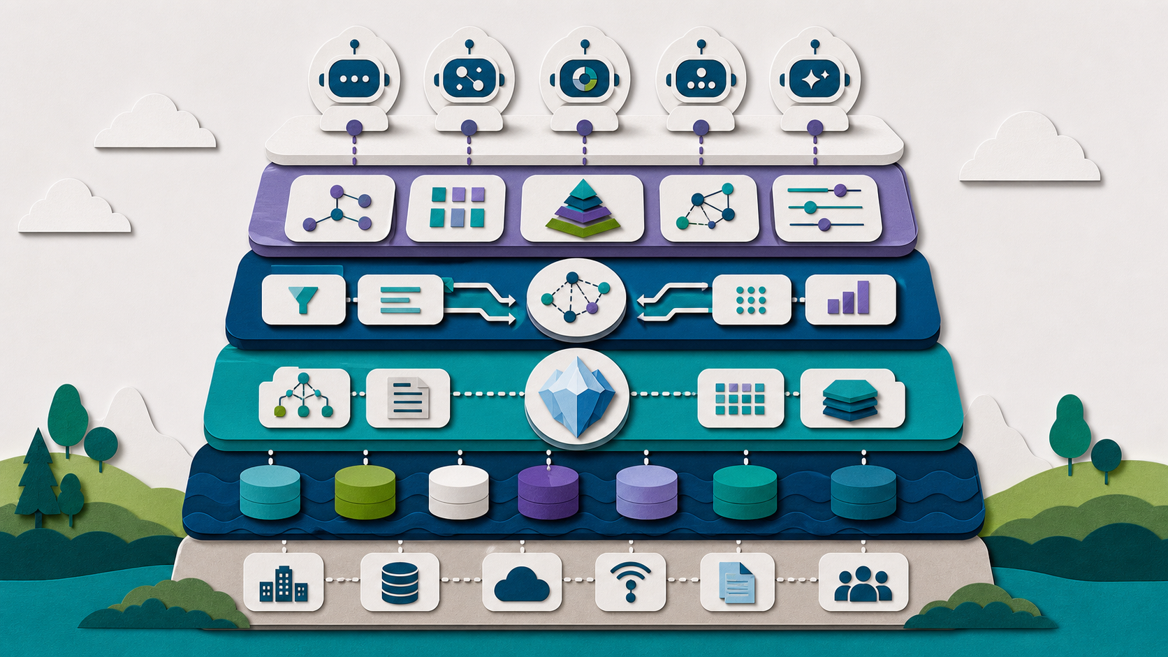 agentic AI operating layer architecture map