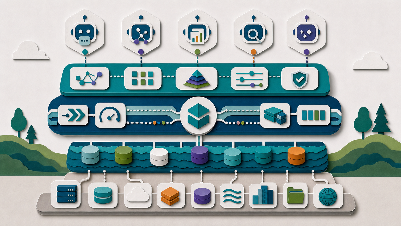 Open lakehouse operating model for agentic AI operating layer