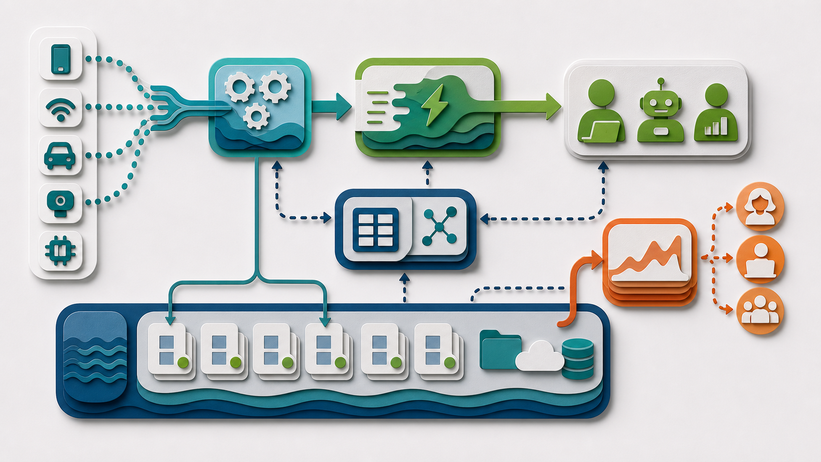 streaming and Iceberg analytics architecture map